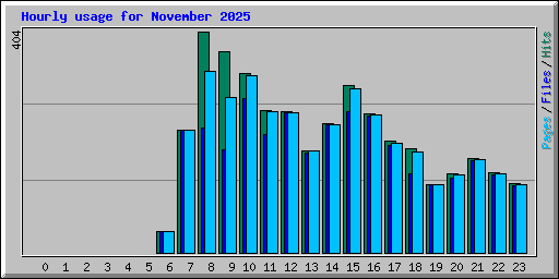 Hourly usage for November 2025